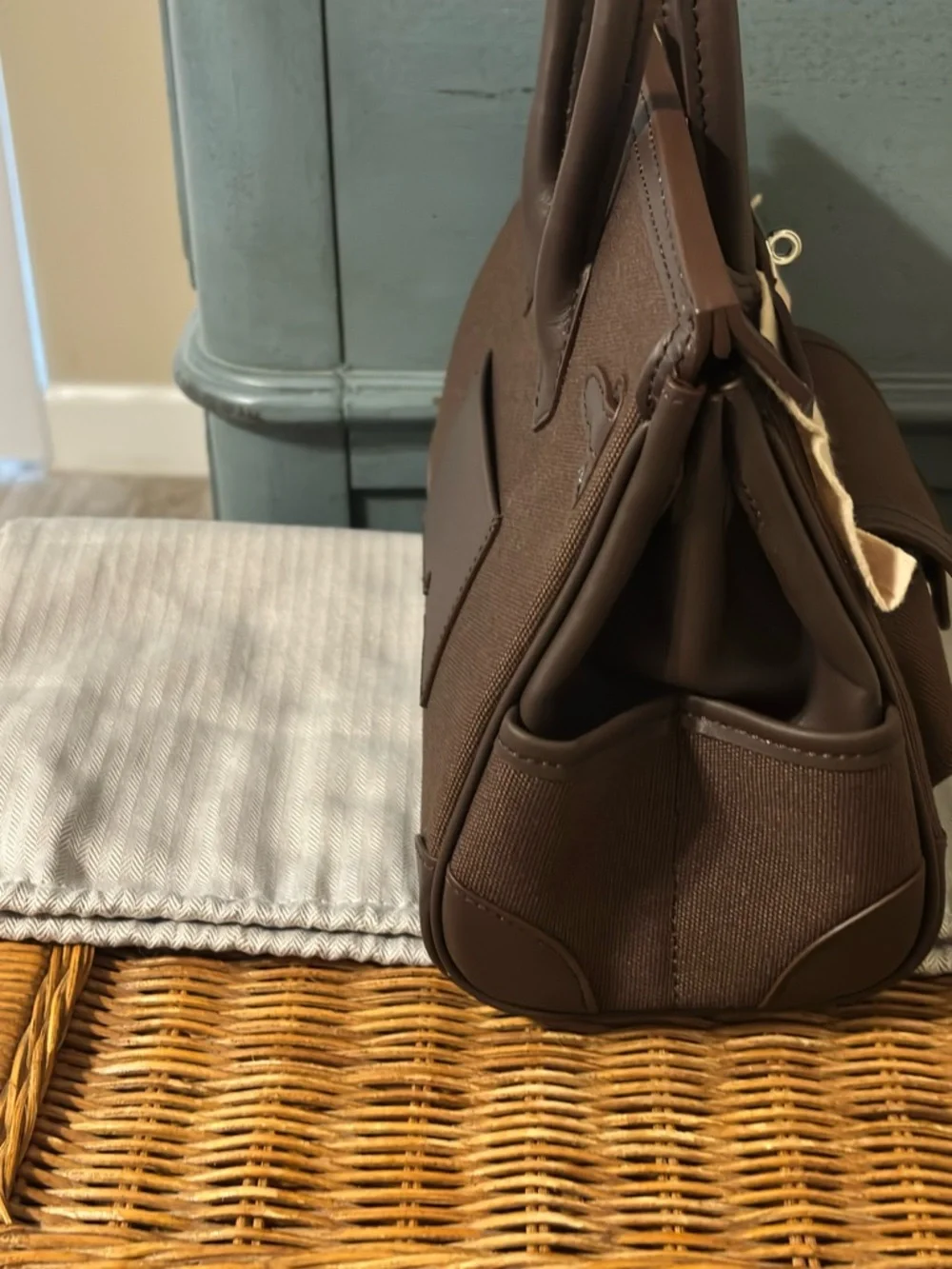 Canvas cargo style handbag H style BK - Picture 5 of 13